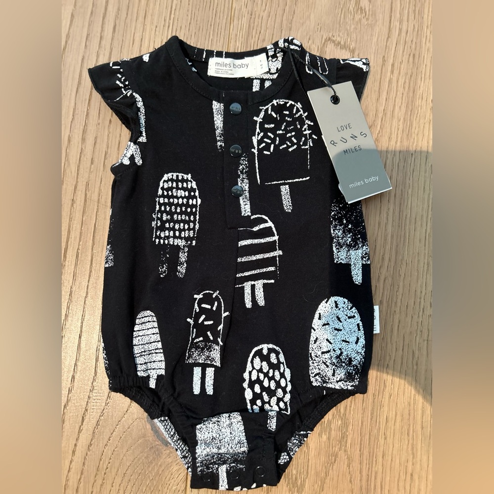 NWT Miles Baby Girl Onsie 3M